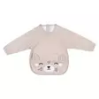 Tinynord Binot ruokalappu hihoilla Beige dot print. - Haklappar - 304347 - 1