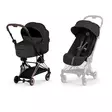 Cybex Coya Comfort rattaat ja vaunukoppa Rosegold, Sepia Black. - Resevagnar och barnvagnar - 526000177 - 1