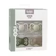 Bibs Supreme 4-pack silicone 0-6kk Sand/Sage/Hunter Green/Dark Oak pakkaus. - Nappar och napphållare - 160437 - 2