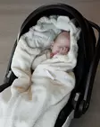 Easygrow Lyng kevyt lämpöpussi Teddy Ivory vauvalla turvakaukalossa. - Åkpåsar för babyskydd - 304577 - 2