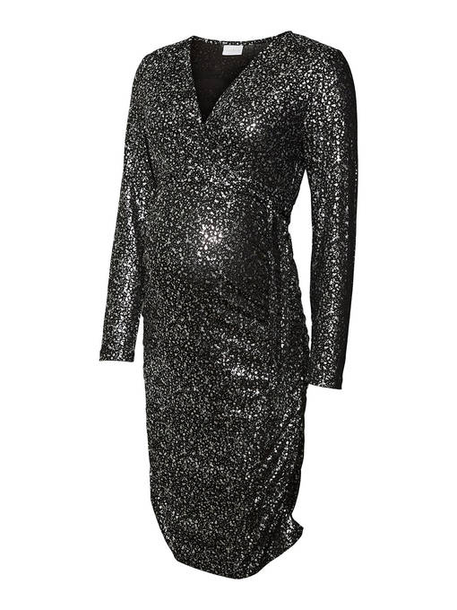 Mamalicious Emmelin =C3=A4itiysmekkko Black- silver. - Gravidklänningar, tunikor och kjolar - 20019657 - 1