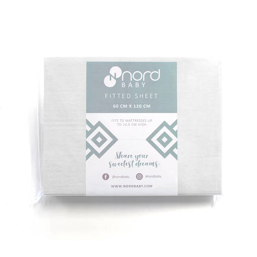 Nord Baby muotolakana pinnas=C3=A4nkyyn white. - Påslakan och underlakan - 232387 - 1