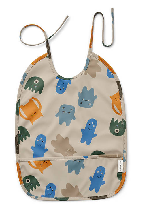 Liewood Lai ruokalappu monsters blue mix. - Haklappar - 15067-1627 - 1