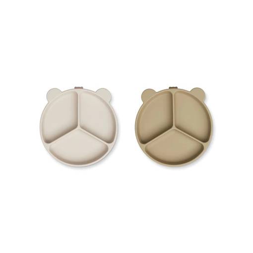 Kaksi lokerolautasta samassa paketissa. - Barnserviser och bestick - 15122-3077 - 1