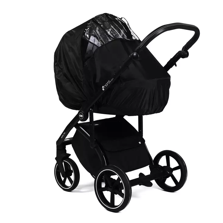 Sadesuoja vaunuun Nordbaby Universal, Black Solid Print. - Regnskydd till vagnar och barnvagnar - 282547 - 1