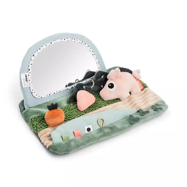 Puuhalelu Done By Deer Sensory Mirror Tiny Farm Colour Mix. - Skallror, greppleksaker och bollar - 4153887 - 1