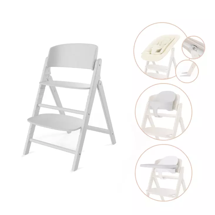 Cybex CLICK & FOLD syöttötuoli 4in1 All White. - Matstolar för barn - 524000857 - 1