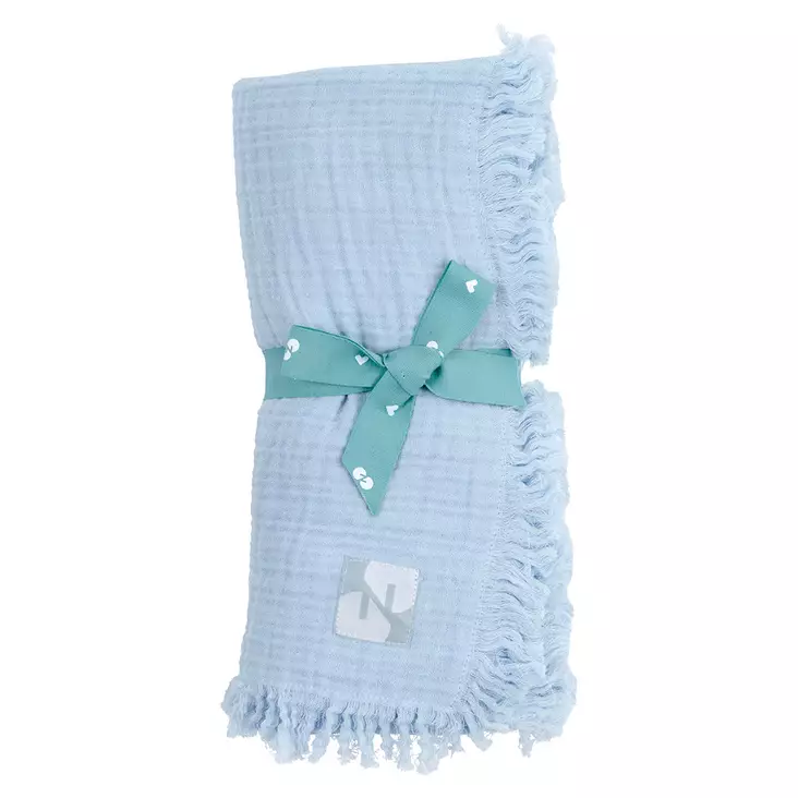 Nord Baby Muslin huopa Light Blue. - Täcken och kuddar - 287487 - 1