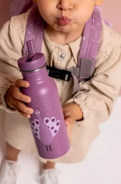 Trixie juomapullo 500 ml Mrs. Peacock lapsella. - Vattenflaskor och flaskor med sugrör - 41198 - 2