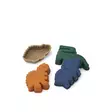 Liewood Gill hiekkamuotit Dinosaur Mist, 4-pack. - Modellervax och sandlådeleksaker - 19985-2168 - 1