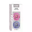 Bibs Boheme luonnonkumitutti 2 kpl 6-18kk, Bubblegum/Peri, pakkaus. - Nappar och napphållare - 240248 - 3