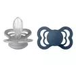 Bibs Supreme silikonitutti 2 kpl 6-18kk, Cloud/Steel Blue. - Nappar och napphållare - 260348 - 1