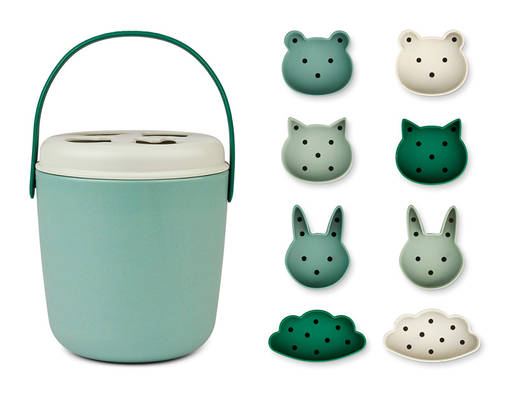 Liewood Jorn hiekkalelusetti v=C3=A4riss=C3=A4 Peppermint multi mix. - Modellervax och sandlådeleksaker - 17035-1078 - 1