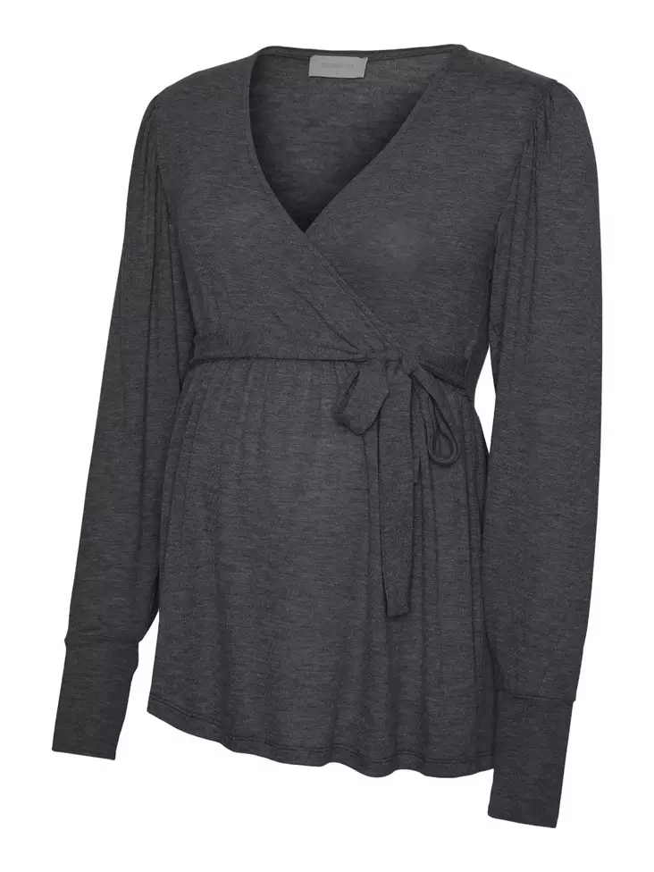 =C3=84itiyspaita Anabella Tess Black-Dark Grey Melange. - Mammatröjor - 20020928 - 1