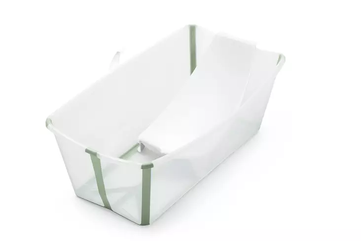 Stokke Flexi Bath kylpyamme+ kylpytuki Transparent Green. - Badkar och badstöd - 531508 - 1