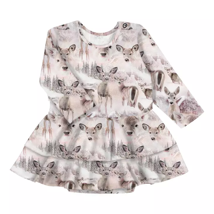Gugguu Print Frilla Dress Pinkdeer. - Bodys och tröjor - GUGP0056-38 - 1