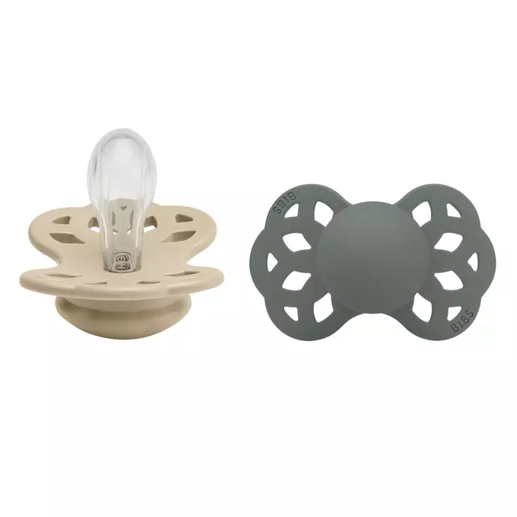 Bibs Infinity silikonitutit Vanilla/Pine. - Nappar och napphållare - 265118 - 1