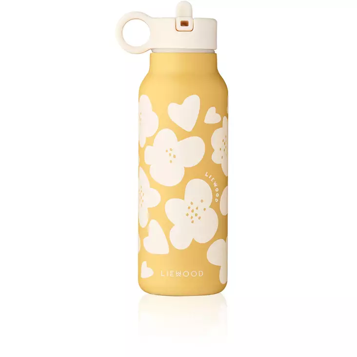 Liewood juomapullo Falk 350 ml Flower/Lemon yellow. - Vattenflaskor och flaskor med sugrör - 19617-2608 - 1