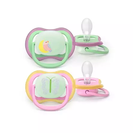 Avent Ultra Air Night yötutti 6-18kk Lila/Pinkki 2 kpl. - Nappar och napphållare - 03737629 - 1
