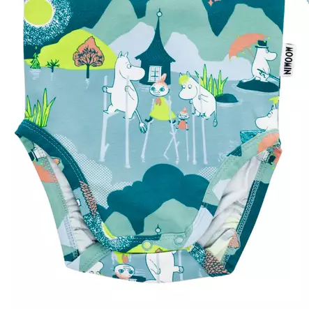 Martinex Muumi Vedenpaisumus Body sininen, haaraosassa painonapit. - Bodys och tröjor - 72588619 - 3