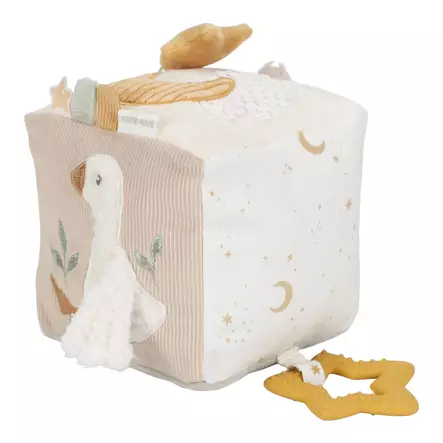 Little Dutch pehmokuutio Newborn Naturals. - Skallror, greppleksaker och bollar - LD8409 - 1