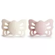 Silikonitutti Frigg Butterfly 2 pack Size 1, Cream/Blush edestä. - Nappar och napphållare - 100479 - 2