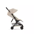 Cybex Coya Comfort rattaat Matt Black, Cozy Beige, selkänoja pystyssä. - Resevagnar och barnvagnar - 526000189 - 3