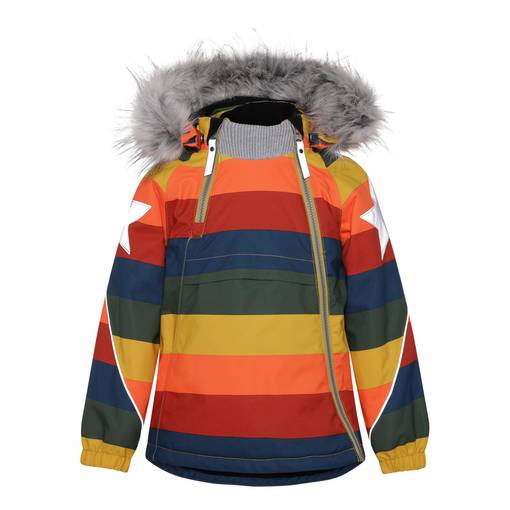 Molo Hopla Fur talvitakki Rainbow-kuosilla - Barn vinterjackor - 5W21M3016369 - 1