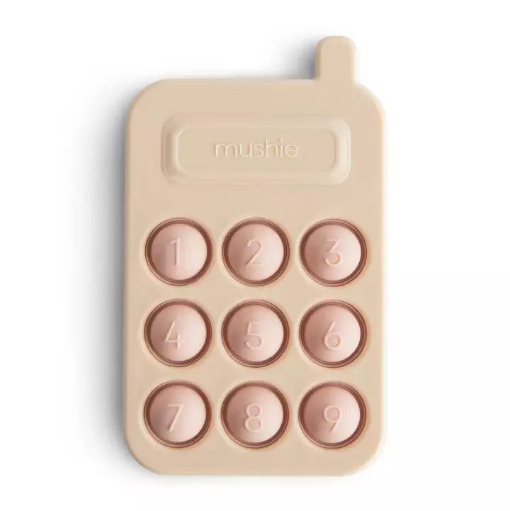 Mushie aktiviteettilelu Press Toy Phone, Blush. - Skallror, greppleksaker och bollar - 2860019 - 1