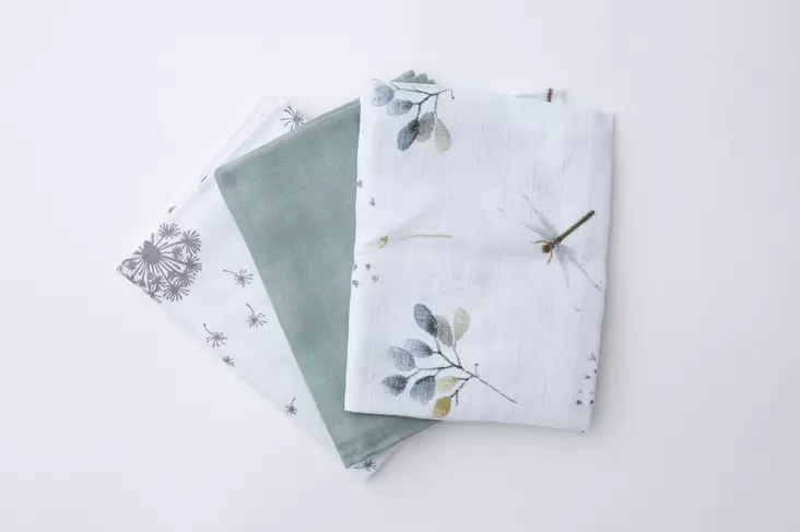 Harsoliinat Lillanel Premium 3-pack vihreä-korento. - Muslinfilt - 52829 - 1