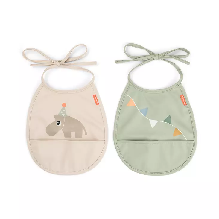 Done By Deer Tiny pocket bib 2pack Celebration Sand - Haklappar - 1343439 - 1