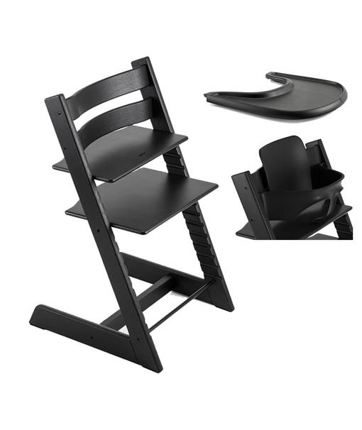 Tripp Trapp Starttipaketti Oak/Black. - Matstolar för barn - 100139STA - 1