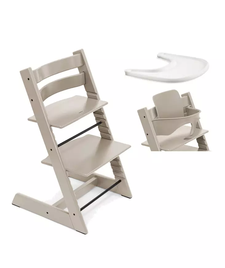 Tripp Trapp Starttipaketti Stokke Cashmere Grey. - Matstolar för barn - 100143CGSTA - 1