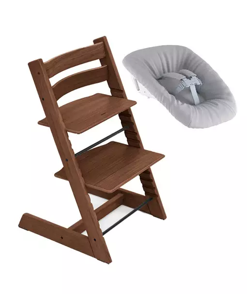 Stokke Tripp Trapp sy=C3=B6tt=C3=B6tuoli Oak Warm Brown+ Newborn set S=
tartti. - Stokke Tripp Trapp produkter - 100141WBNB - 1