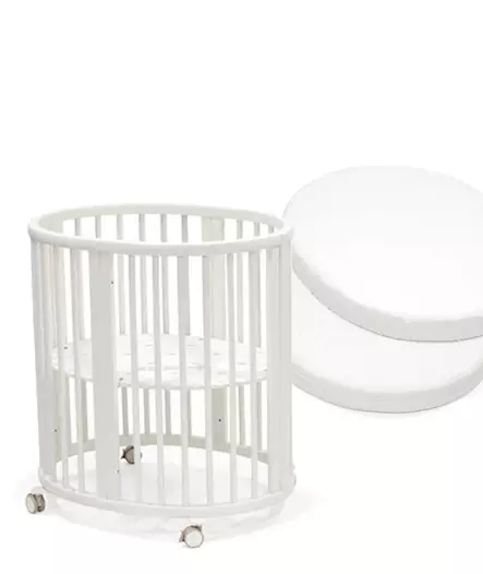 Stokke Sleepi Mini V3 pinnasänky White sekä patja ja lakana. - Stokke Sleepi produkter - 591302bund - 1