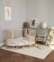 Stokke Sleepi Natural V3 isommalla lapsella ilman toista laitaa. - Spjälsängar och barnsängar - 221606bigbund - 5
