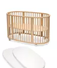 Stokke Sleepi V3 pinnasänky Natural ja patja sekä muotolakana. - Stokke Sleepi produkter - 591401bund - 1