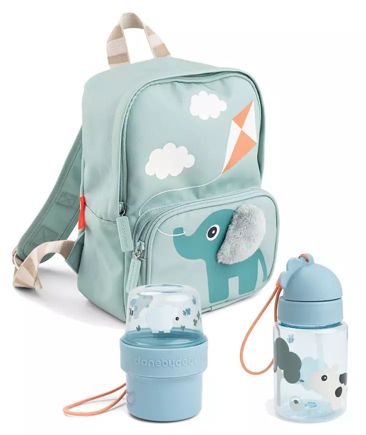 Lasten reppu-bundle Done by Deer Canvas Elphee Blue. - Klubbryggsäckar - 7043452BUND - 1