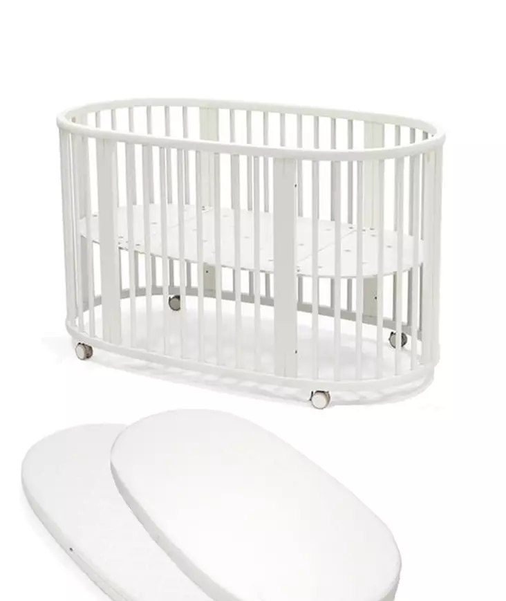 Stokke Sleepi V3 pinnasänky White ja patja sekä muotolakana. - Stokke Sleepi produkter - 591402bund - 1