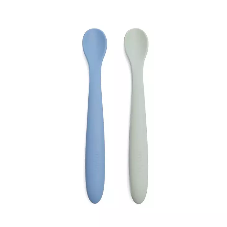 Silikonilusikka MyLo 2 kpl Serenity & Sage. - Första skedar och barnbestick - MYLSERSAGE - 1