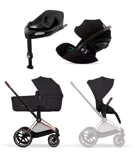 Cybex Priam Comfort starttipaketti Rosegold/Sepia Black. - Barnvagnar och kombivagnar - 526000001STACLG - 1