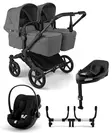 Bugaboo Donkey 6 starttipaketti Twin Black/Moon Grey - Barnvagnar och kombivagnar - 100370004STATWCLG - 1