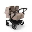 Bugaboo Donkey 6 starttipaketti Twin Black/Desert Taupe vaunukopilla - Barnvagnar och kombivagnar - 100370005STATWCLG - 2