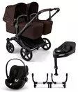 Bugaboo Donkey 6 starttipaketti Twin Black/Cocoa Brown - Barnvagnar och kombivagnar - 100370007STATWCLG - 1