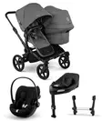 Bugaboo Donkey 6 starttipaketti Double Black/Moon Grey - Barnvagnar och kombivagnar - 100370004STADOCLG - 1