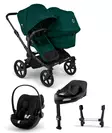 Bugaboo Donkey 6 starttipaketti Double Black/Fern Green - Barnvagnar och kombivagnar - 100370006STADOCLG - 1