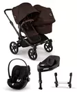 Bugaboo Donkey 6 starttipaketti Double Black/Cocoa Brown - Barnvagnar och kombivagnar - 100370007STADOCLG - 1