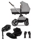 Cybex EOS Lux starttipaketti 5 in 1 Stone Grey, mukana Cloud G ja Base G. - Barnvagnar och kombivagnar - 522001277STACG - 1