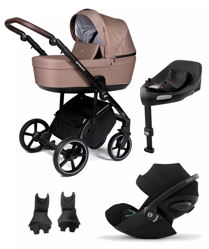 Tinynord Active starttipaketti Onyx Brown Grip, Praline Beige. - Barnvagnar och kombivagnar - 298917STA3CLG - 1
