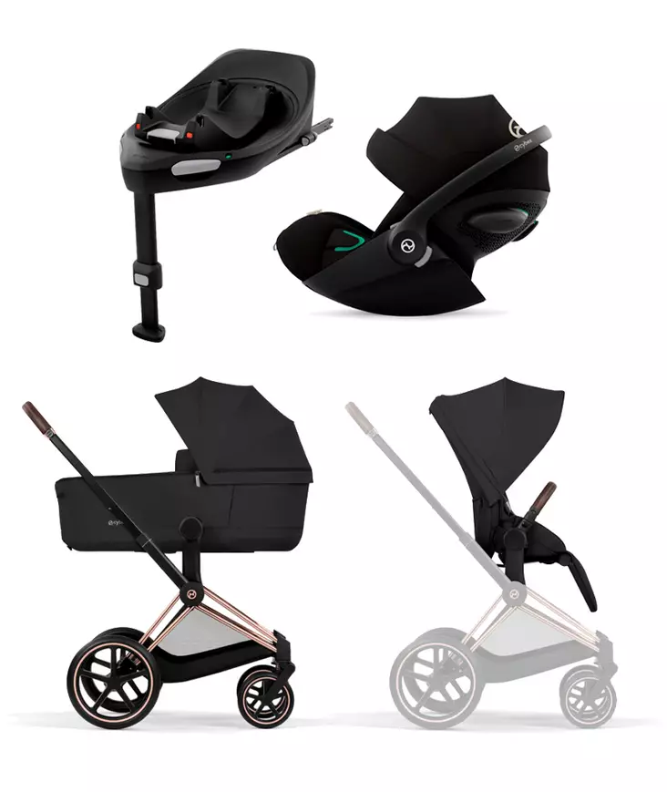 Cybex Priam Comfort starttipaketti Rosegold/Sepia Black. - Barnvagnar och kombivagnar - 526000001STACLG - 1